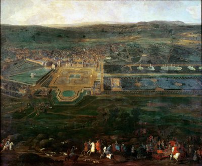 Ludwig XIV. jagt in der Nähe des Schlosses von Fontainebleau von Pierre Denis Martin